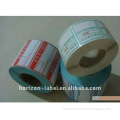 Supermarket thermal scale labels